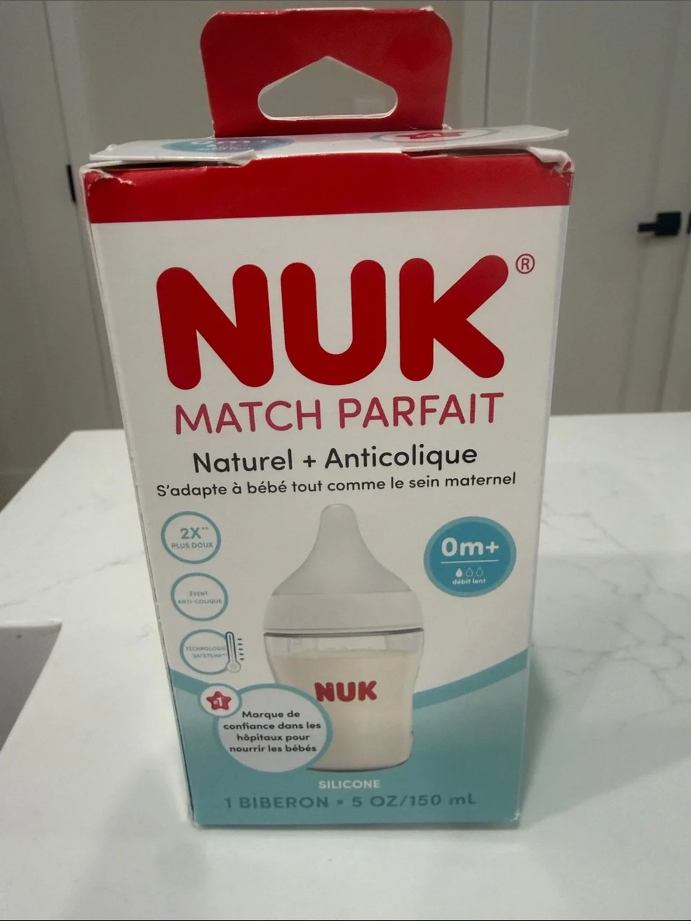 NUK Match Parfait Silicone Baby Bottle - White